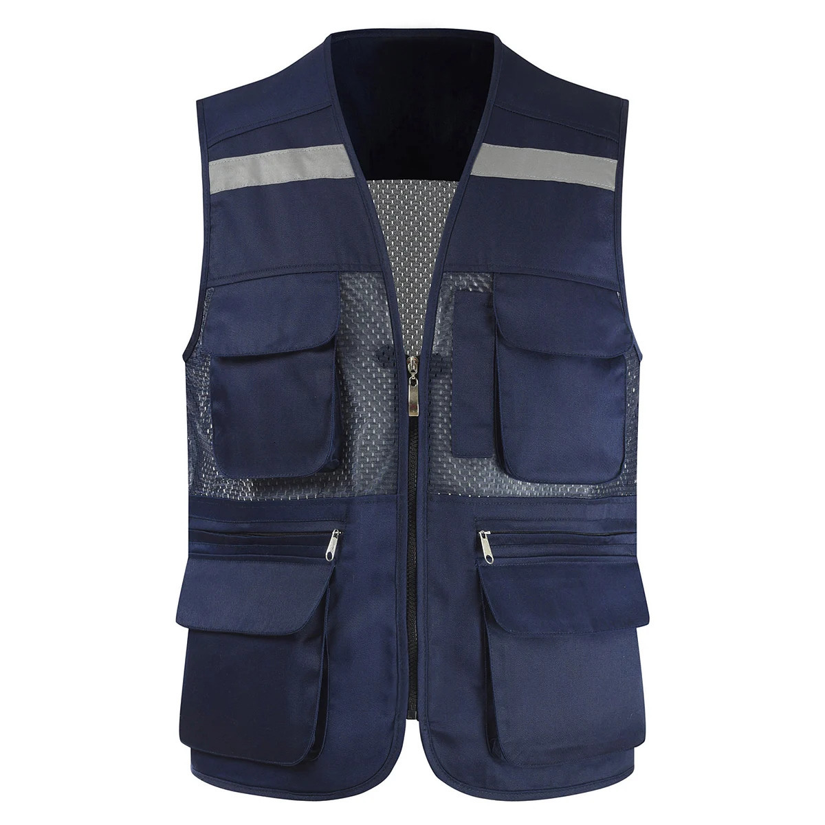 Mens Vest Tool Coat Fashion Summer Pographer Waistcoat Mesh Work Sleeveless Jacket Tool Multi Pockets Vest Male 250219