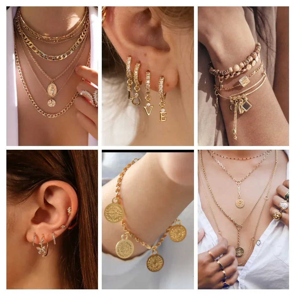 Coin 10pcs Charms for Earrings Necklace Making Supplies Metal Gold Color Lock Accessories Diy Jewelry Charm Charms Copper Zircon 250213