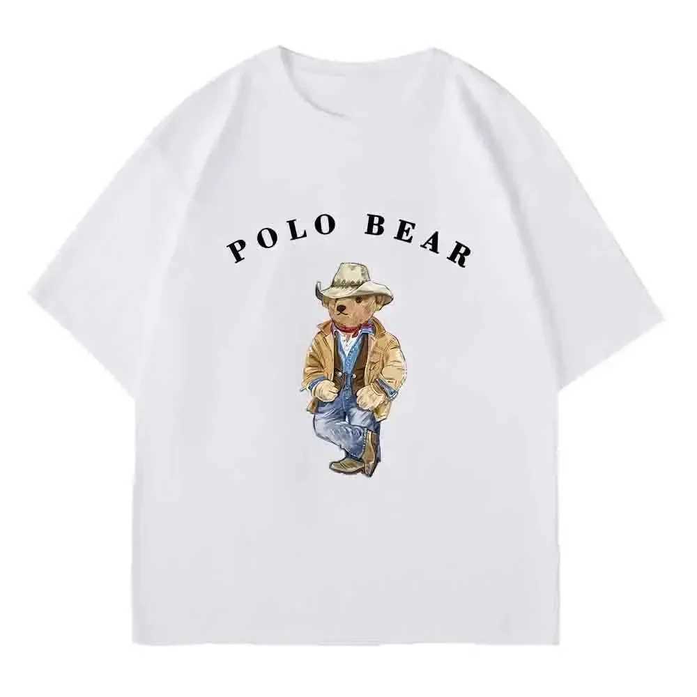 T-shirts Anime Bear Graphic Cartoon T Shirt for Girls Children Girl 3-14 T-shirt Kids Clothes Boys Clothing Cotton Basketball Sport Shirt H250220