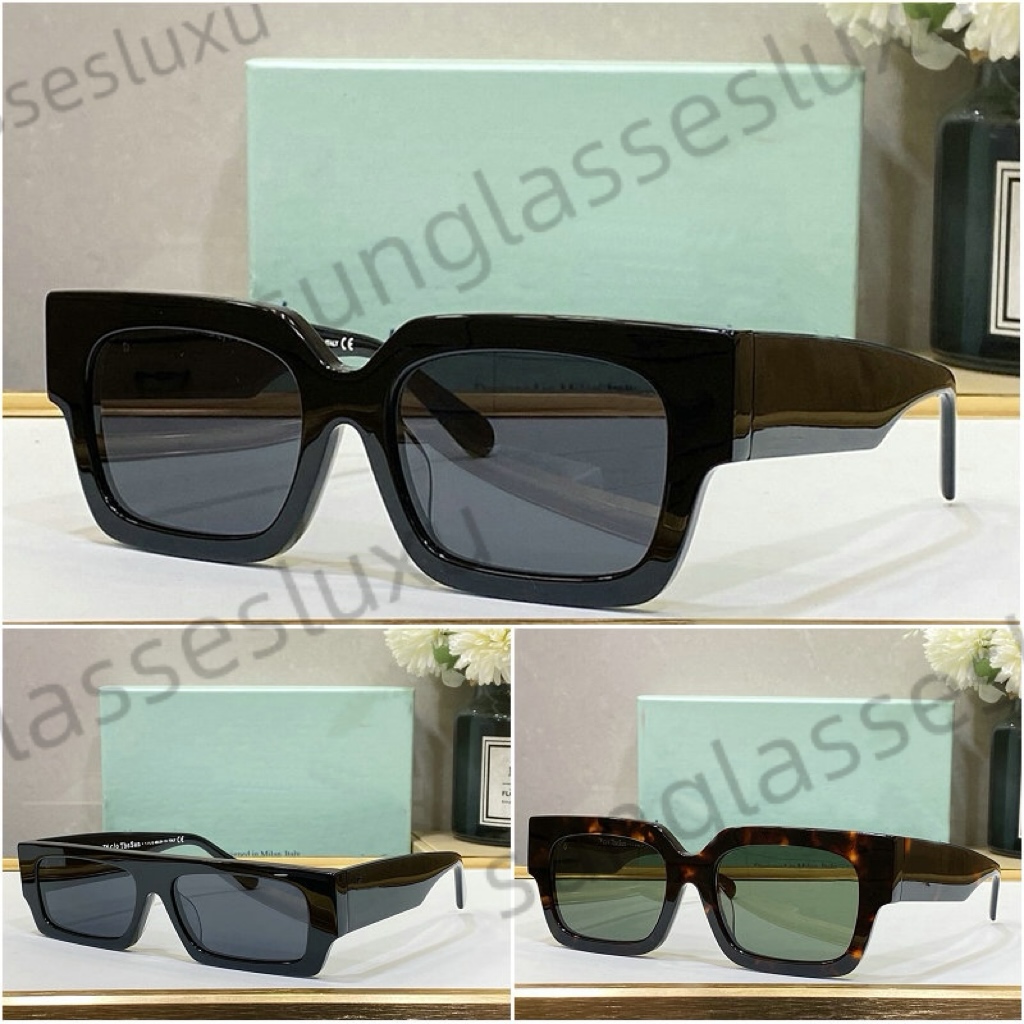 Fashion Classic Mens Womens Designer Sunglasses Luxury Cool Style Hot Thick Plate Black White Square Frame Eyewear Man Glasses Desiger Eyeglasses with Original Box