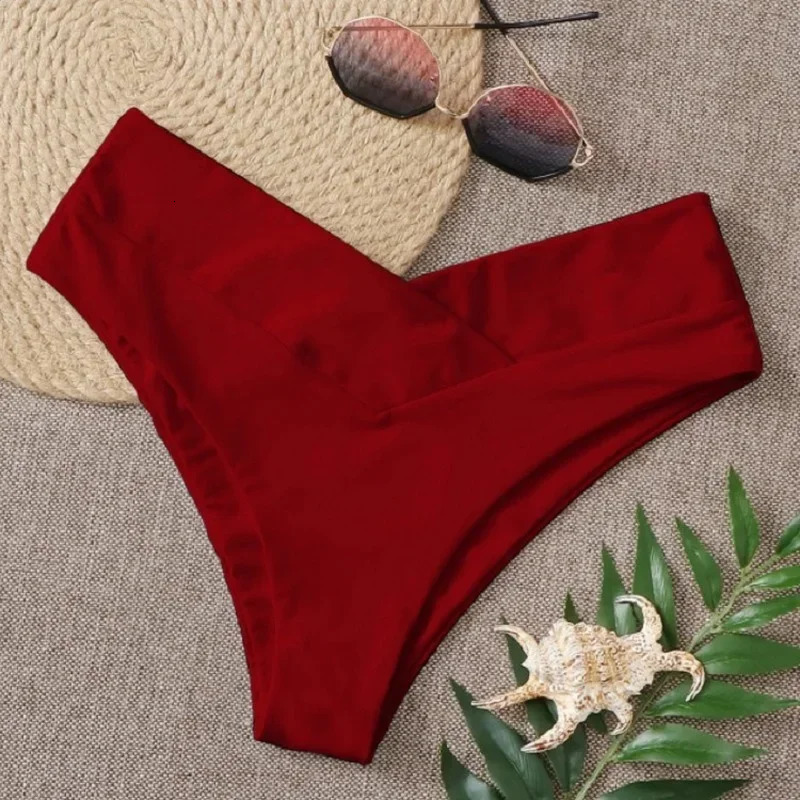 Sexy Vthick womens bikini thong bottom Brazilian semi swimsuit beach suit bath bag sexy swimming 250212