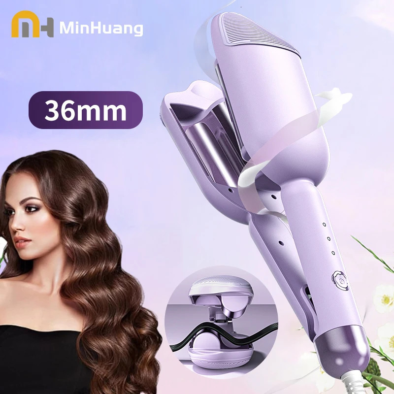 Electric Hair Curler 36mm Large Wave Styling Ceramic Hair Long Lasting Curling Iron Styling Tool Curling Wand Hair Waver 250214
