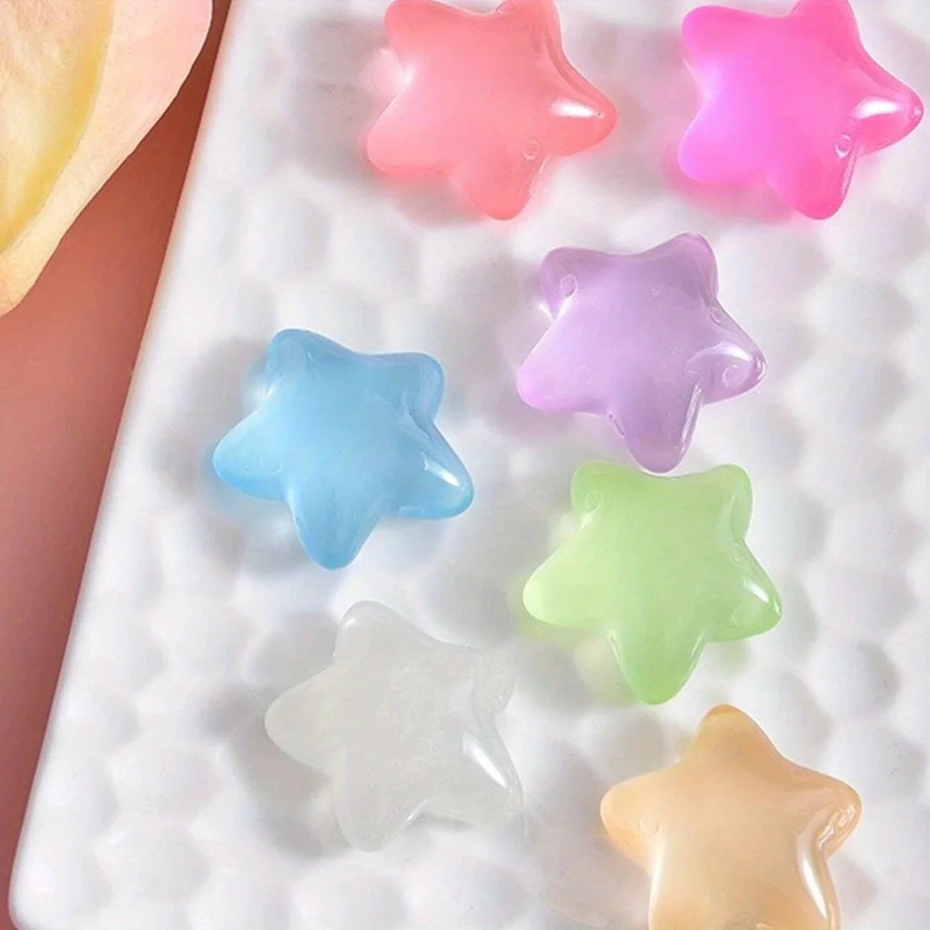 7pcs GlowintheDark Star Shoe Charms Easy Install Fun DIY hole shoes Buckles for Hole 250219