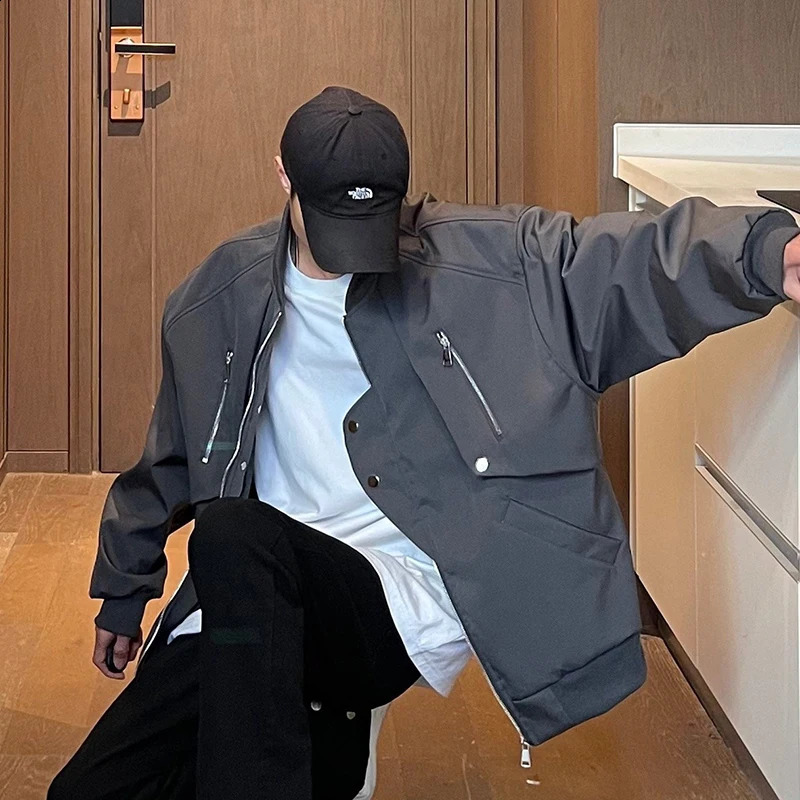 Retro Baseball Jackets Man Fashion Coat High Street Bomber Jacket Spring Autumn Woman Biker Outwear Tops 250218