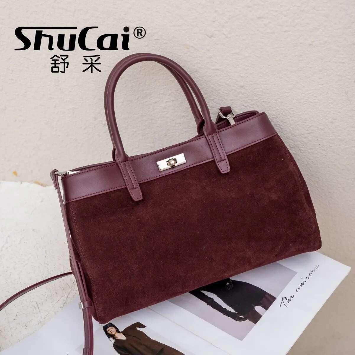 Suede Cowhide Leather Fashion Shoulder Crossbody Bags Designer Ladies High Quality Large Female Bag For Woman 2025 New