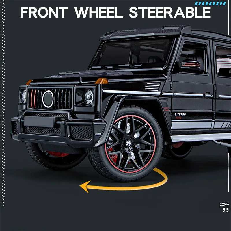 1 18 Benz G800 Off-Road Vehicle SUV Alloy Diecast Model Car Collection Sound Light Sprayable Toy Car Gifts for Kids BoyfriendXJ250220