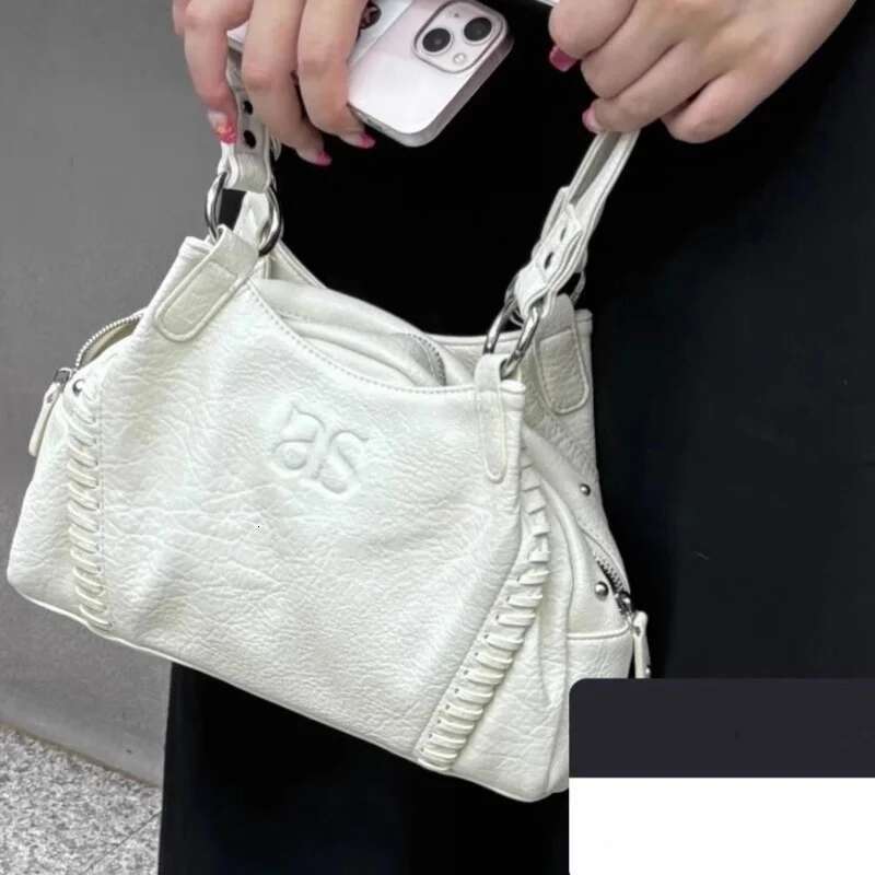 Letter Print Korean Brand Hobos Handbags PU Leather Fashion Shoulder Large Capacity Commuter Tote Bag Elegant Bags For Women