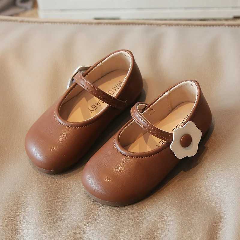 Girls Princess Shoes Flower Cute Shallow Daily Kids Ballet Flats Three Colors Four Seasons Light 21-30 Pu Leather Children Shoe X250220