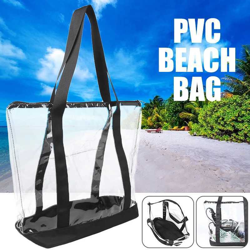 Transparent Clear Waterproof Tote Bag Pvc Tote Bag with Zipper Security Event Stadium Beach Pool Outgoing Travel Large Tote Z250219