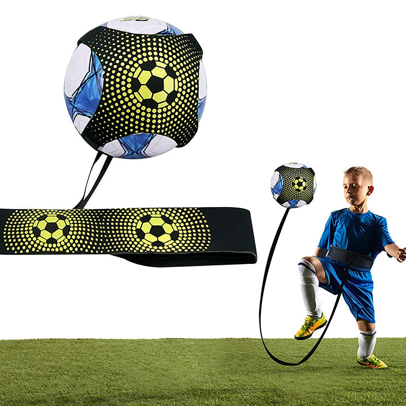 Soccer Ball Juggle Bag Children Auxiliary Circling Training Belt Kids Soccer Kick Trainer Rebound Exercise Band 250218