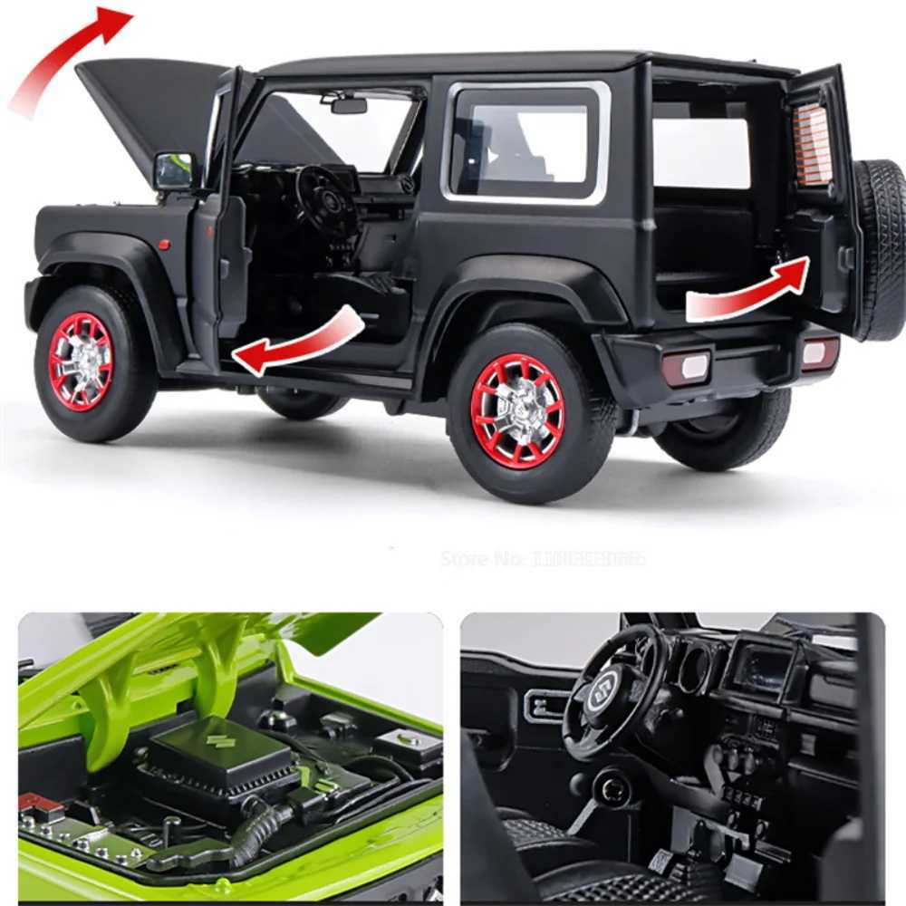 1 18 SUZUKI Jimny Alloy Diecast Car Models Off-Road Vehicles Toy with Sound and Light Car Model Simulation Collection Kids GiftsXJ250220