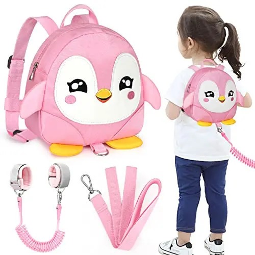 Toddler Harness Backpack Leash Cute Kid Backpacks with Anti Lost Wrist LinkPurple 250219