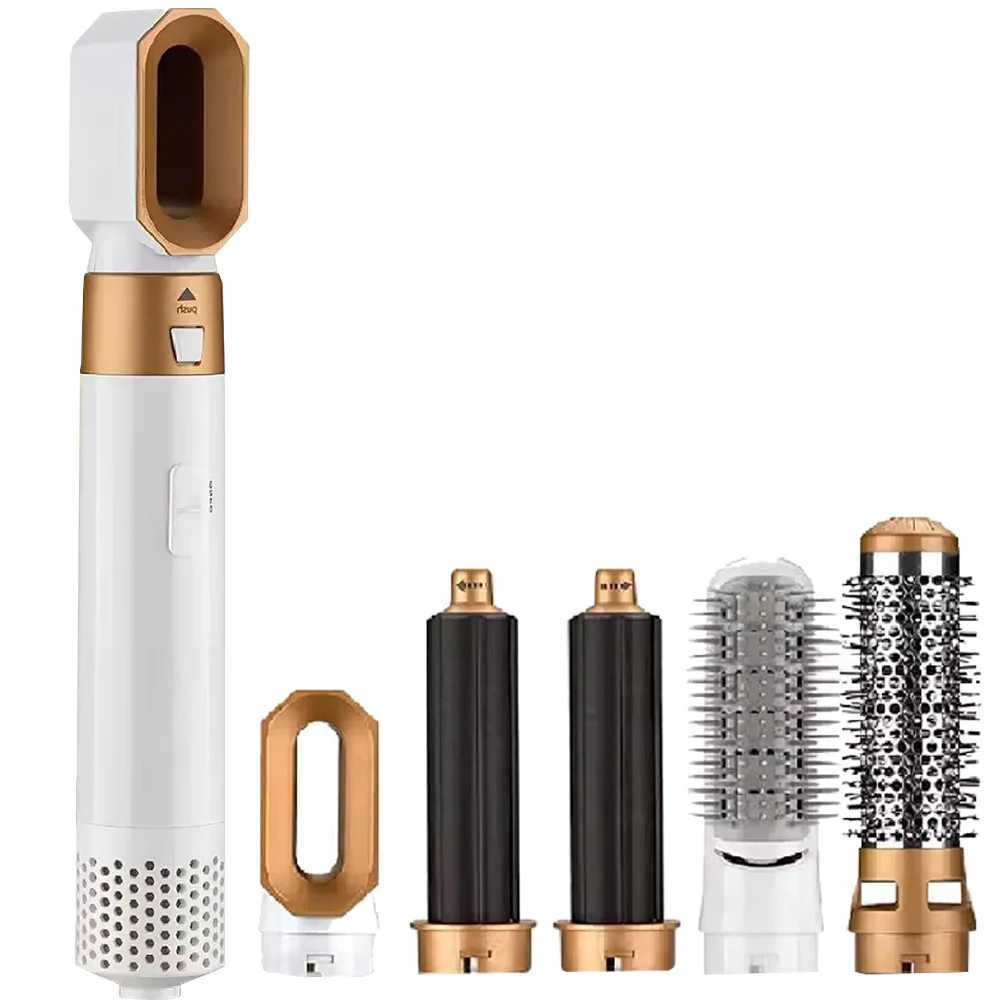 5 in Hair Dryer Brush Auto Hairstyler Hairdryer Volumizing Hair Curler Hair Straightener for Volumizing Curling Straightening W250220