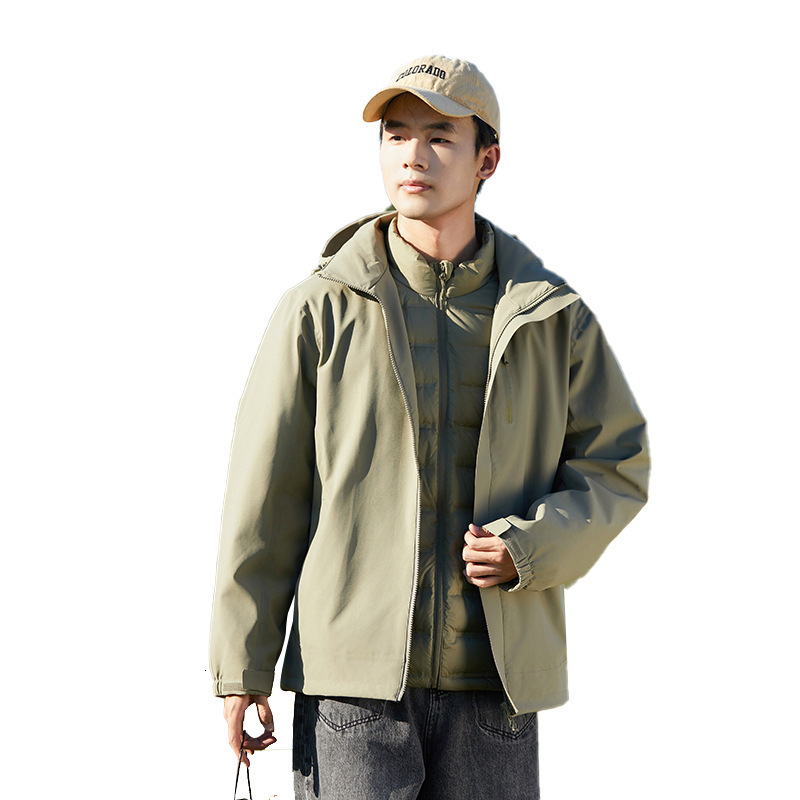 Rainstorm Proodhesive Pressing Black Gold Down Women, Waterproof, Windproof, Warm And Breathable Jacket For Men Jogging Suit