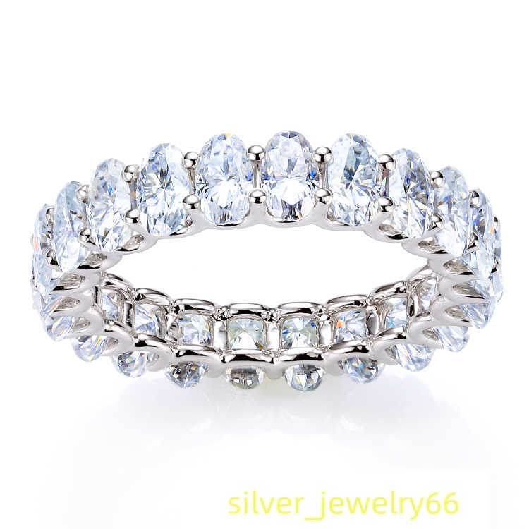 America Popular Design 14K Gold Engagement Rings Women Jewelry Shiny Oval Cut Moissanite Wedding Bands Eternity Ring