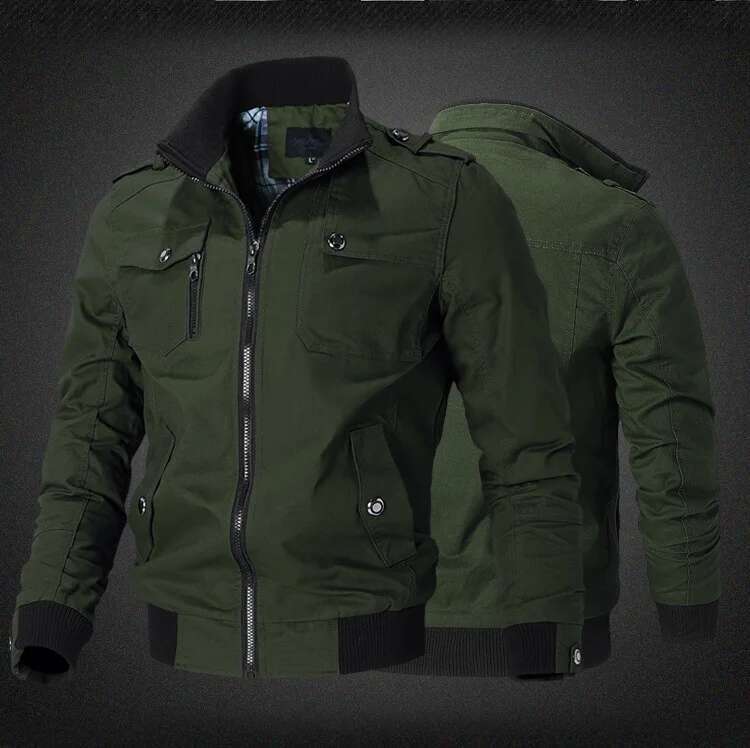 Men's ultra-thin military pilot jacket, casual windproof jacket, fashionable jacket, spring, autumn, new, warm, 2025
