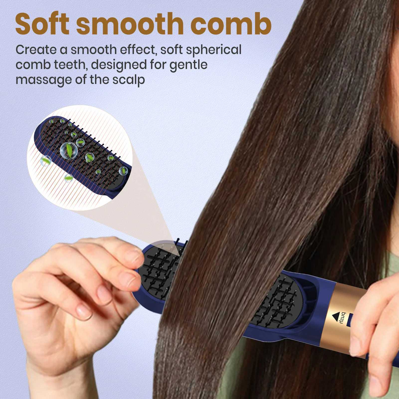 Hair Dryer Multi 5 In Hair Styler Curling Iron Hair Straightener With Hair Brush W250220