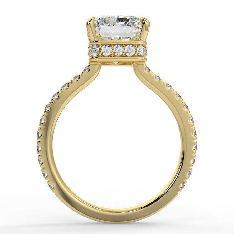 Radiant Cut 14K Gold VVS Flawless Moissanite Ring Wedding Rings 18K Gold White Gold Rings Diamond