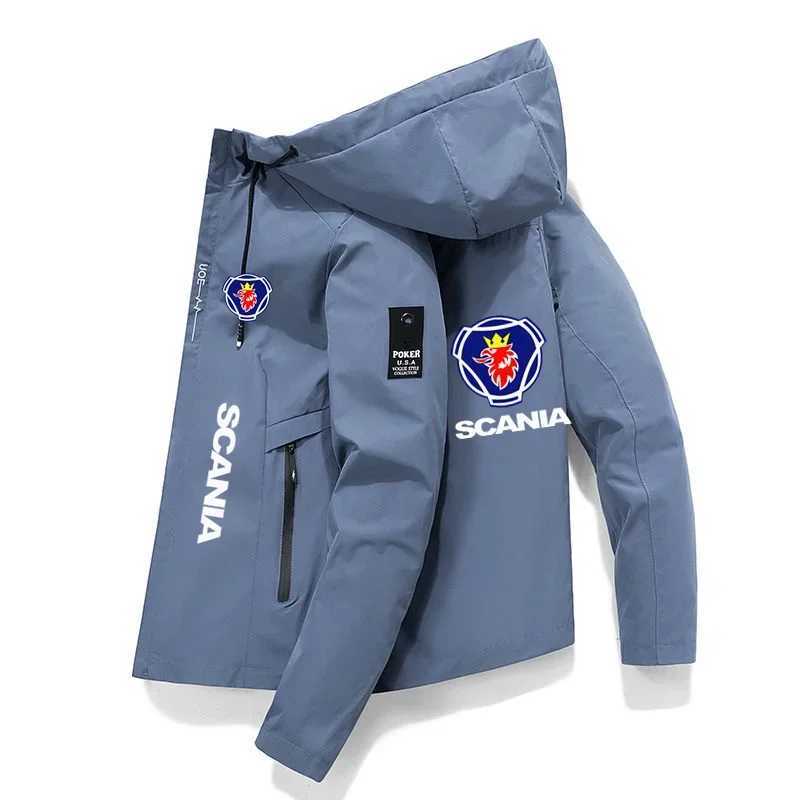 Mens Hooded Jacket 2024 New Spring and Autumn Brand Mens Windbreaker Fashion Casual Zipper Hooded Jacket Mens Slim Fit Jacket W2502119