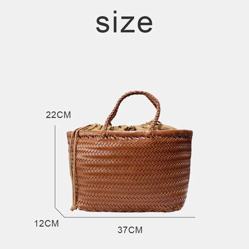 England Style Handwoven Tote Bags For Women Luxury Designer Handbags And Purses 2024 New In PU Inner Pocket Underarm Shoulder Z250219