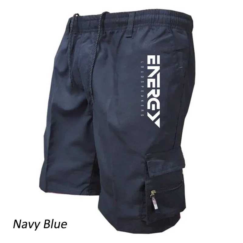 Outdoor Cargo Shorts Male Overalls Elastic Waist Cycling Shorts Multi-pockets Loose Work Shorts Quick Dry Sport Printed Trousers X250220