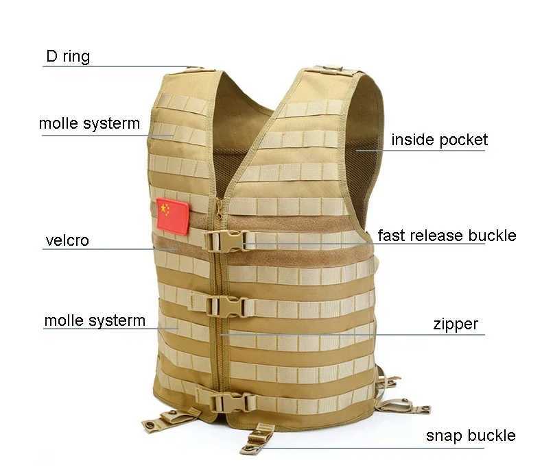 Tactical Molle Vest Military Army Swat Utility Airsoft Vests Outdoor Sports Waistcoat CS Fishing Hunting Security GearXJ250219