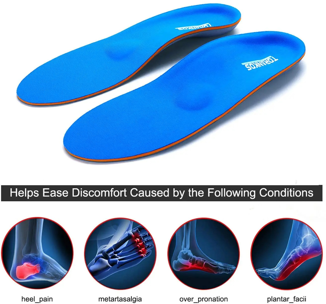 Plantar Fasciitis Arch Support Orthopedic Insoles Relieve Flat Feet Heel Pain Shock Absorption Comfortable 250219