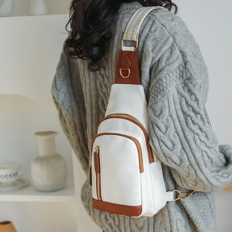 Women Bag Fashion Sling Bag for Woman High PU Leather Pack Crossbody Chest Bag Feminina Sacs Main Shoulder Messenger 250218