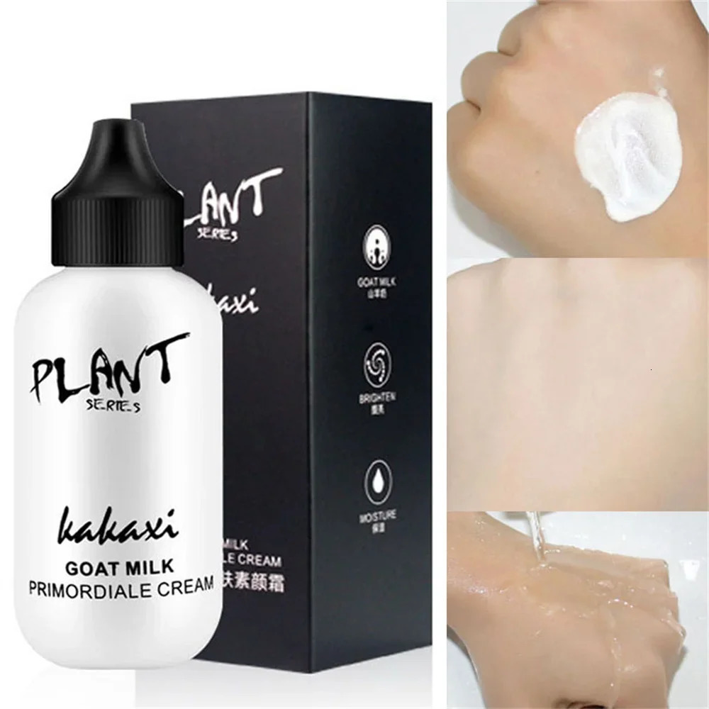 Matte face liquid basic goat milk cream natural whitening full cover waterproof bright dark circle concealer 250217