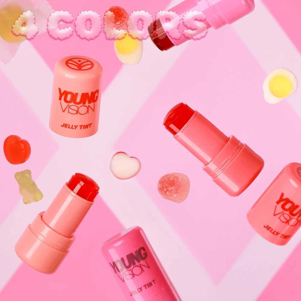 VISION Multi-Color Jelly B Stick Q Pinberry Lip Dye Stick for Lip and Cheek Natural and Easy Tinting Lip Gloss StickW250220