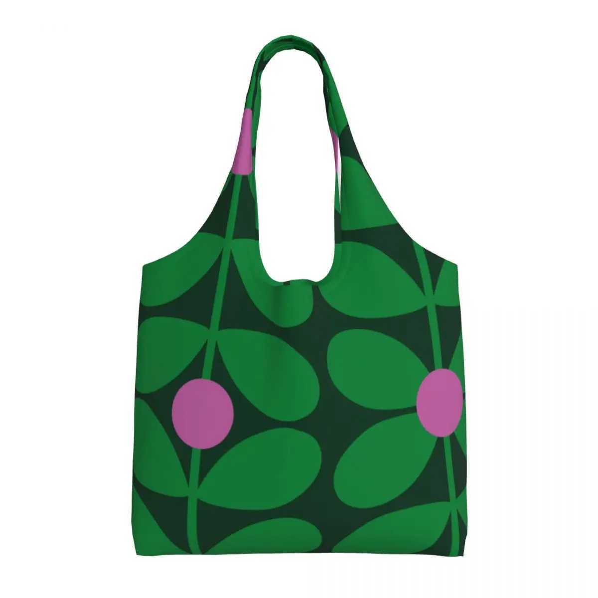 Customized Fun Printing 1960s Inspired Patterns Orla Kiely Shopping Handbag Durable Canvas Shoulder Shopping Bag Photo Handbag Z250219