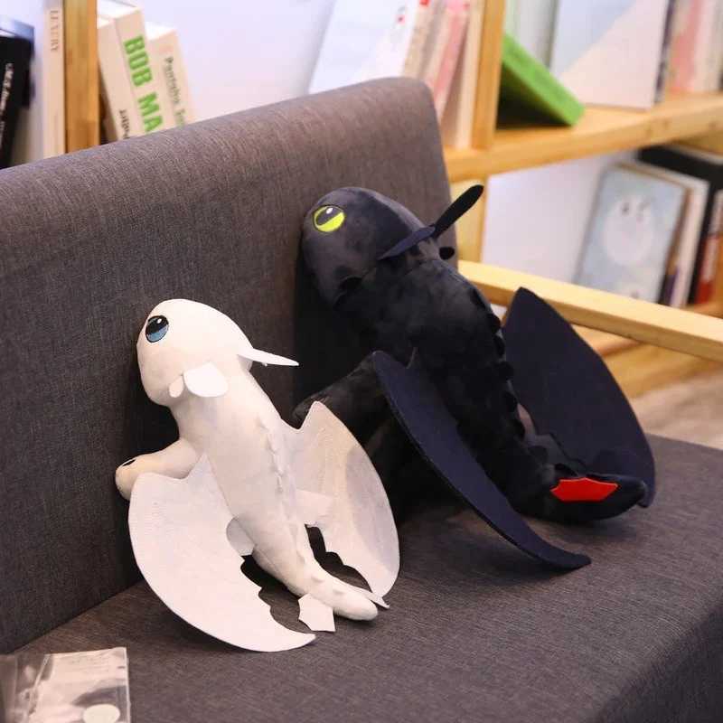 35cm Plush Dragon Toys Kawaii White Black Dinosaurs Animal Stuffed Plush Toys Plush Boys Girls Birthday GiftsT250219