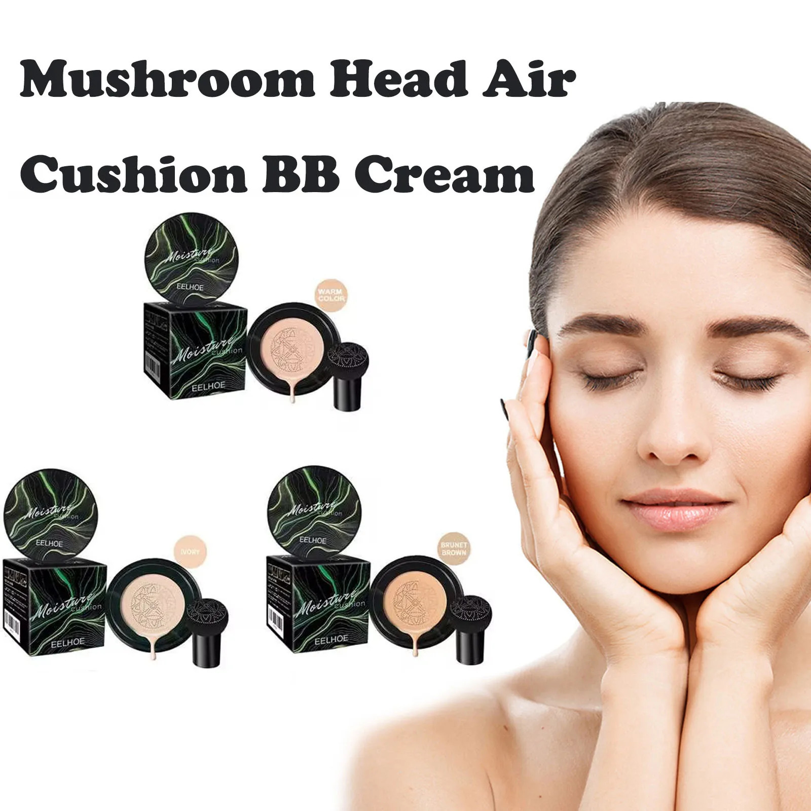 Eelhoe 1 mushroom head air pad Cc face cream cover Blemish waterproof base oil control Bb 250217