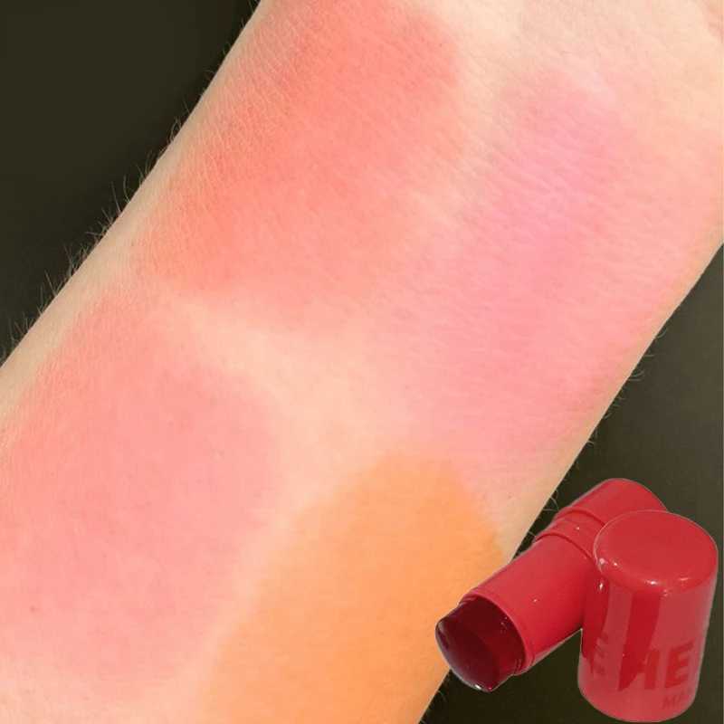 Strawberry Jelly B Stick Brighten Cheek Rouge Dual Use of Lips and Cheeks Waterproof Lasting Red Tint Cheek ColorW250220