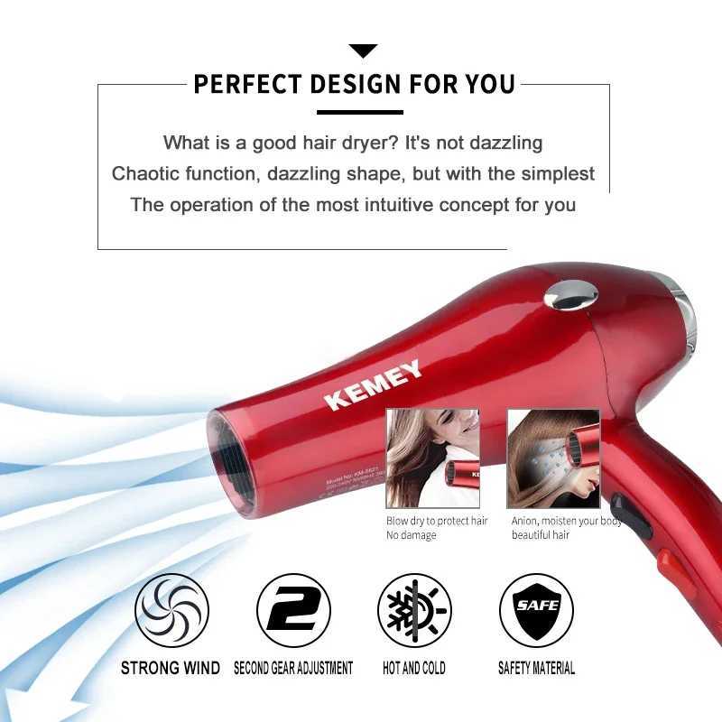Kemei KM-582 high-quality negative ion 3500W high-power dual speed cold and hot adjustment professional hair dryer W250220