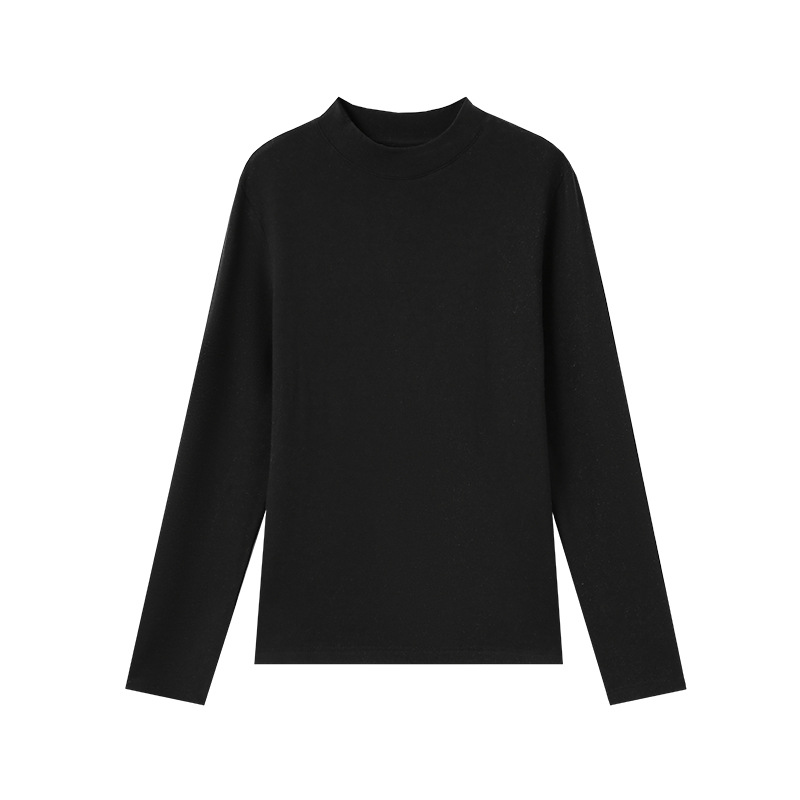 New semi-turtleneck bottoming shirt women's autumn and winter new wool warm knitted sweater high-end long-sleeved top