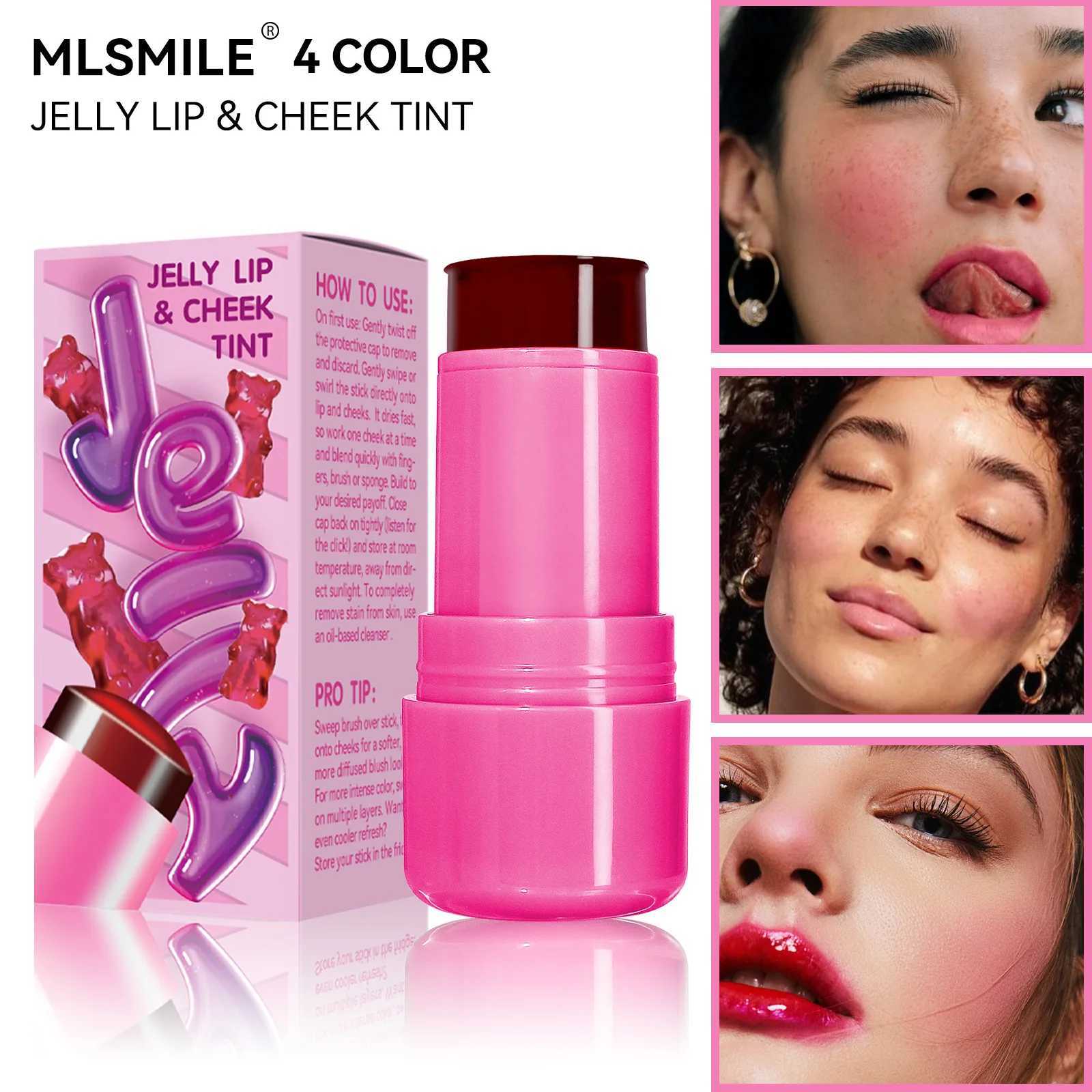 MLSMILE Jelly B Lip Cheek Dual-use Clear Lip Dye Lipstick Brightening Lip Gloss Stick Longlasting Easy To Smudge CosmeticsW250220