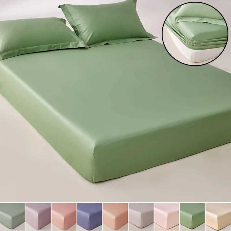 Luxury 800TC Egyptian Cotton Bed Sheet Set 3 Pieces Sets (1x Fitted Sheet and 2x case) Ultra Soft Mattress Cover Solid Y250219