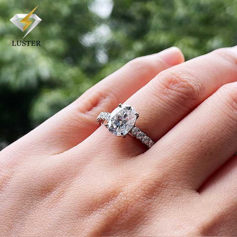 Luster Oval Cut Moissanite With Certificate 2ct Vvs Moissanite Diamond Wedding Ring