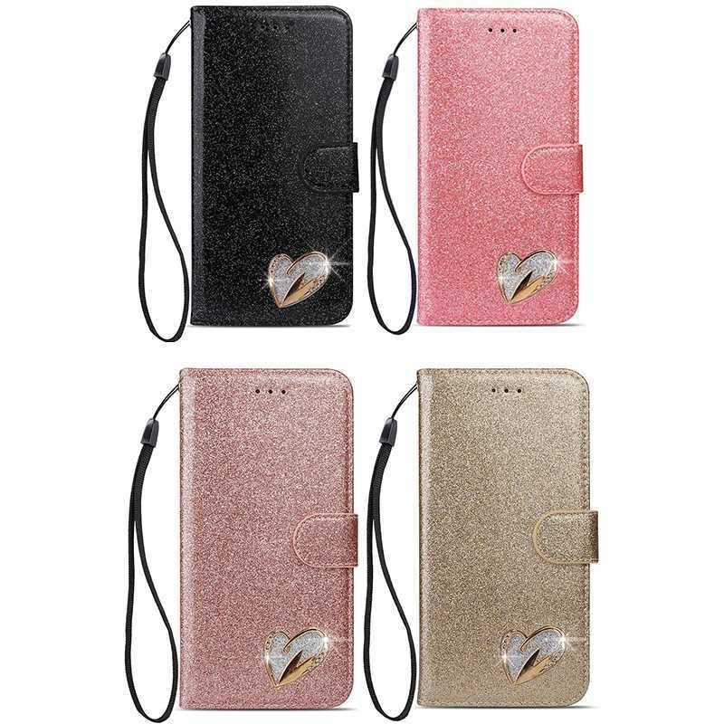 For IPhone 16 15 14 Plus 13 12 11 Pro MAX MINI X XR XS Wallet Case Glitter 7 8 Plus Clamshell High-end Mobile Phone Case Z250220