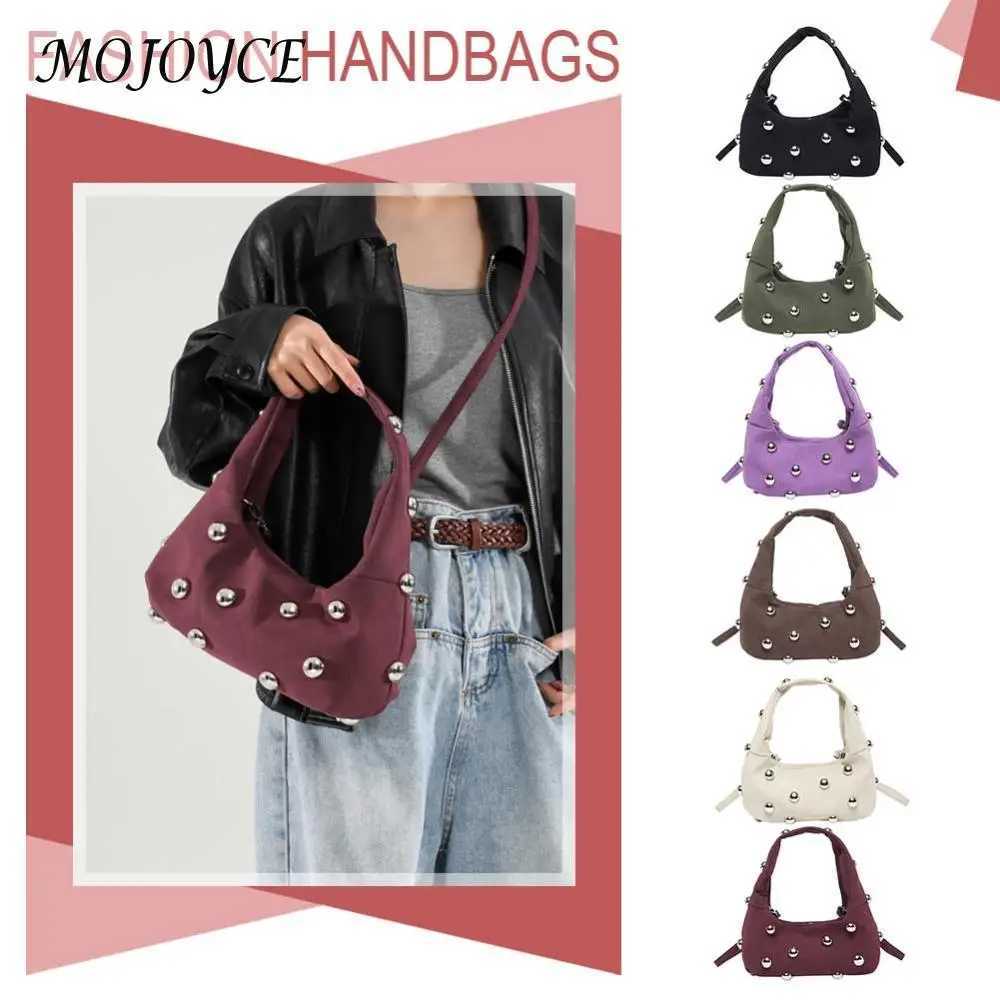 Women Faux Suede Shoulder Bag Adjustable Strap Fashion Zipper Closure Punk Style Satchel Purse Outdoor Travel Bag Y250218