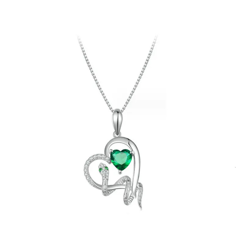 Home>Products>925 sterling silver chain jade heart snake pendant necklace>Womens jewelry free delivery birthday gift 250220