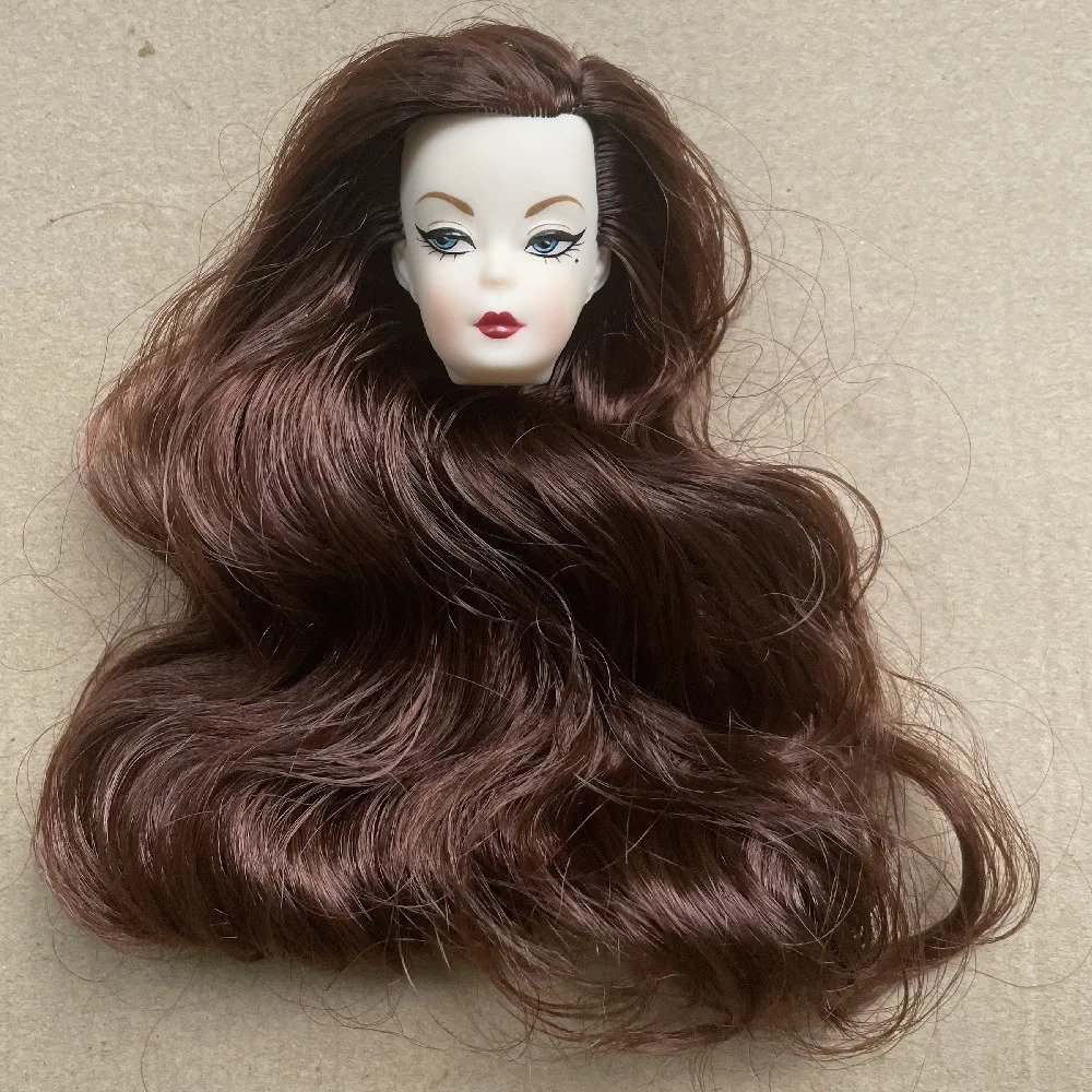 ST Face Mold Vintage 1/6 Doll Heads Colorful Hair Super White Skin Tone Makeup Quality Doll Head DIY Accessories 250219