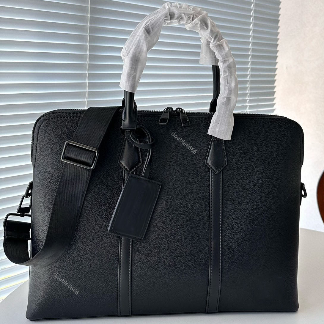 Luxury man's briefcase, business briefcase, handbag, computer bag, leather high-end atmospheric high-grade casual bag, messenger bag, outdoor travel bag Laptop Bag