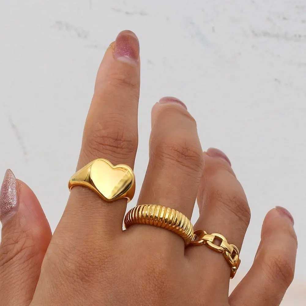 Rantic Stainless Steel Ring for Wan Shaped Birthday Gift Wedding Rings Luxury Quality Jewelry s Dropsing X250220