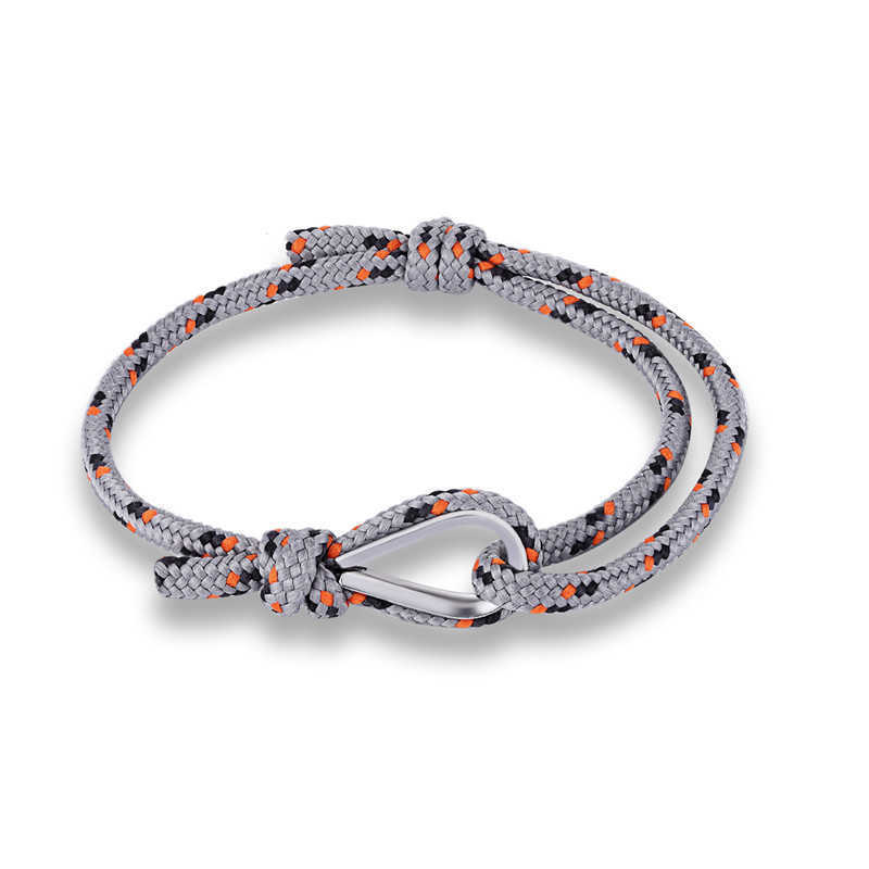 Charm Bracelets Fashion Maritime Navy Style Jewelry Ship Anchor Fish Hook Mens and Womens Universal Weaving Bracelet Ship Anchor Bracelet H25220