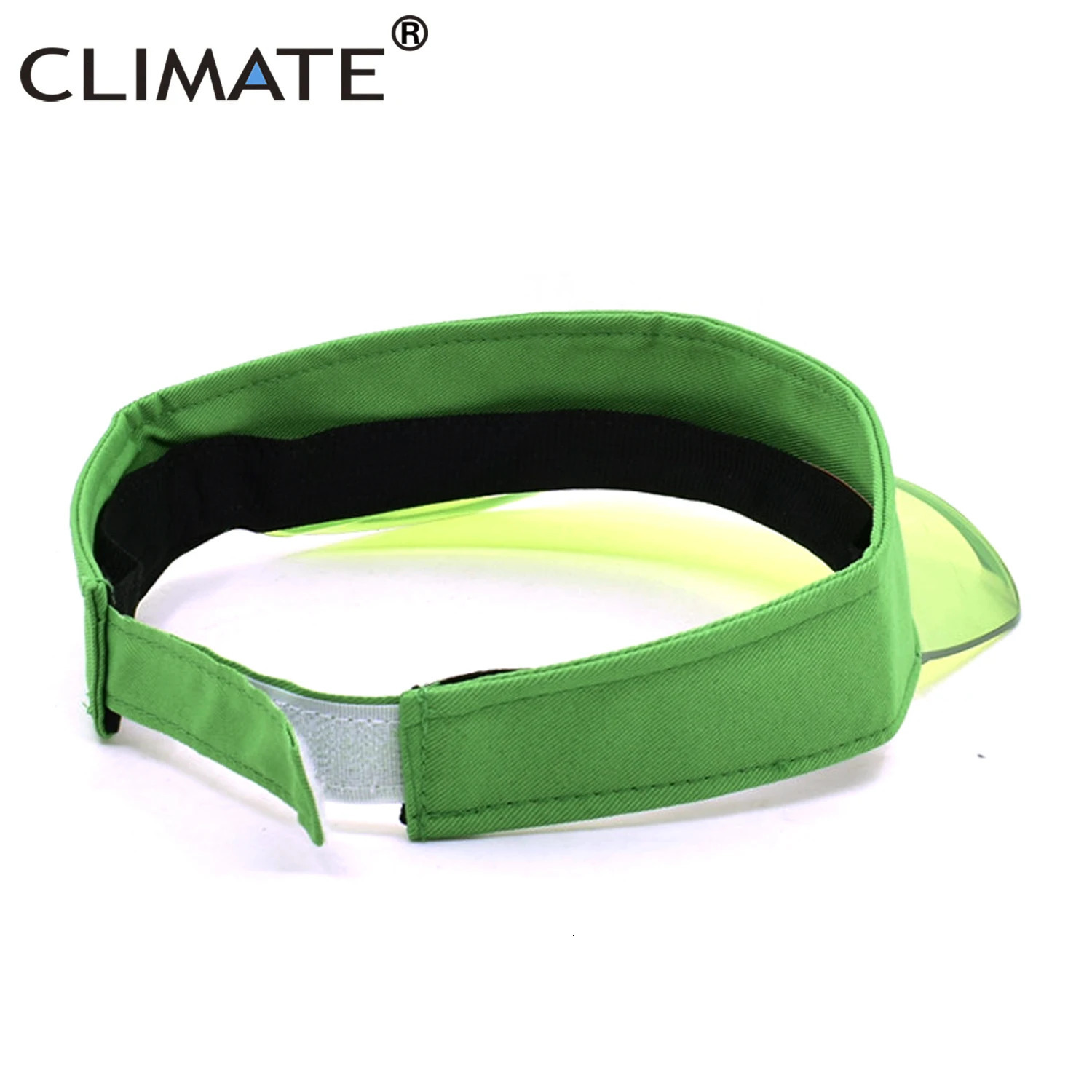CLIMATE Cool Sun Visor Sheer Fashion Transparent Plastic Visor Summer Cap Sun Hat Air Sunhat Top Caps Leisure Beach Casquette 250219