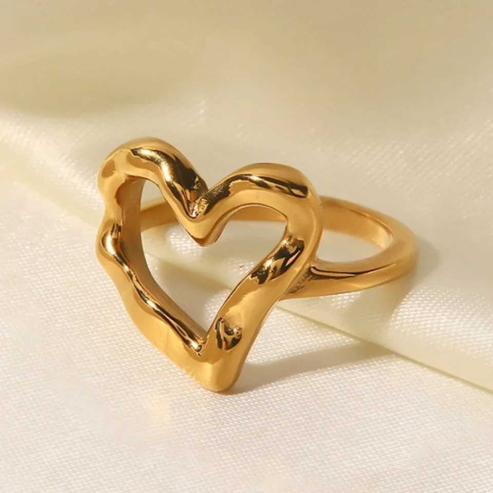 Stainless Steel Rings for Wen Gold Color Wedding statement Rings Stylish Jewelry Accessories Dropsing X250220
