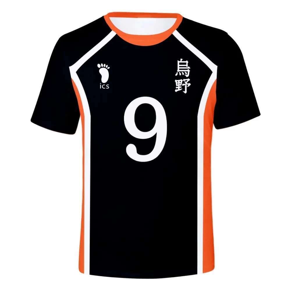 Haikyuu Summer Short Sleeve T-shirt for Men and Women, 3D Printing, Volleyball Team Uniform, Training Clothing, Casual T-shirt