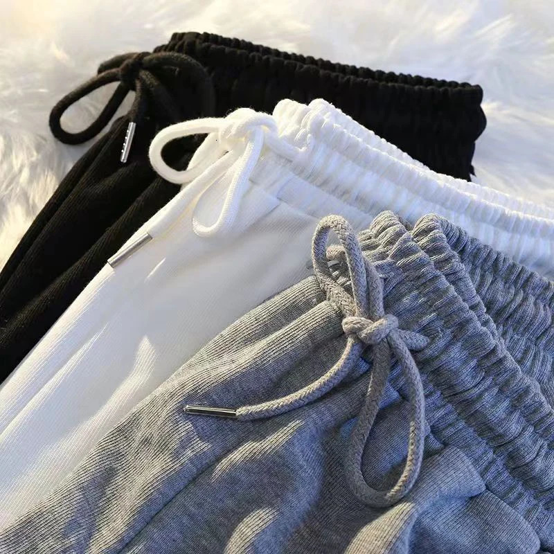Striped Sports Shorts Women Korean Fashion Casual Mini Shorts Summer Simple Loose Wide Leg Shorts Ladies 250214